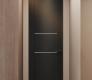 Avon 01 2H Black Matte Modern Interior Frameless Door by Belldinni