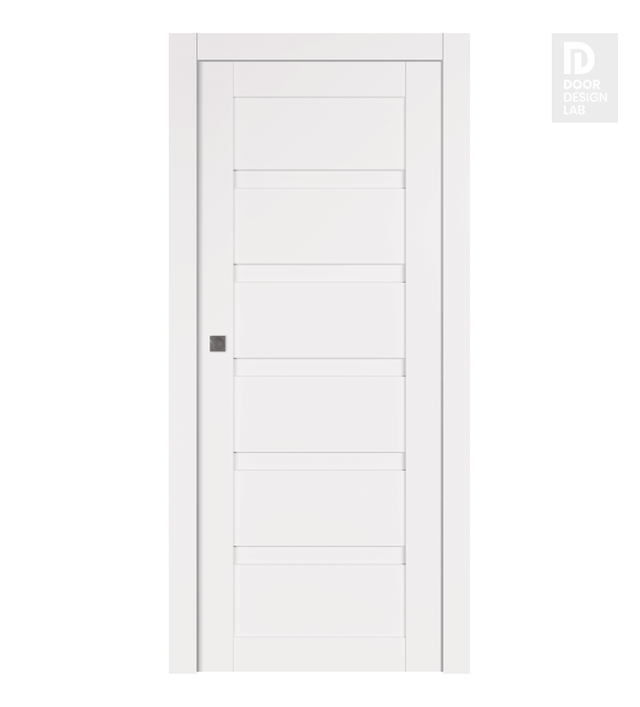 Louver Snow White Modern Interior Pocket Door by Belldinni