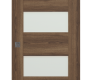 Avon 07-08 Vetro Pecan Nutwood Modern Interior Barn Door by Belldinni