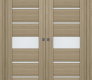 Avon 07-06 Vetro Shambor Modern Interior Double Pocket Doors by Belldinni
