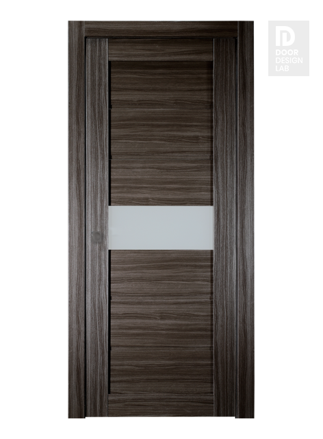 Edna Vetro Gray Oak Modern Interior Pocket Door by Belldinni