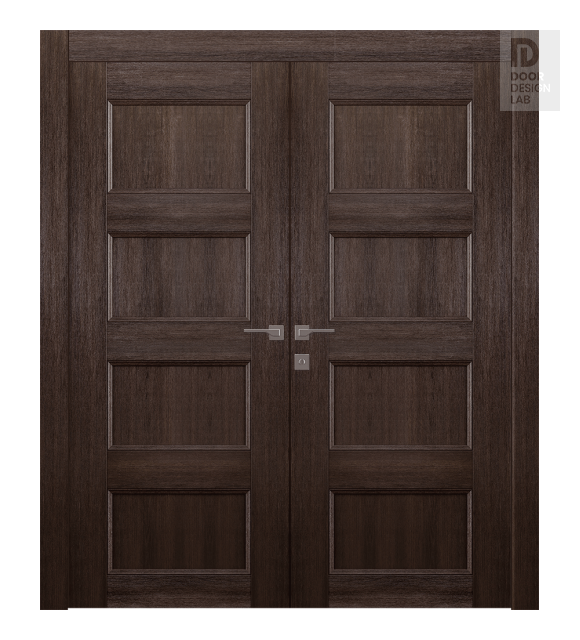 Oxford Uno 07 3R Veralinga Oak Modern Interior Double Swing Doors by Belldinni