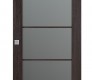 Avon 5 Lite Vetro Veralinga Oak Modern Interior Barn Door by Belldinni