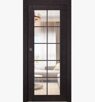 Avanti 10 Lite Clear Vetro Black Apricot Pocket doors