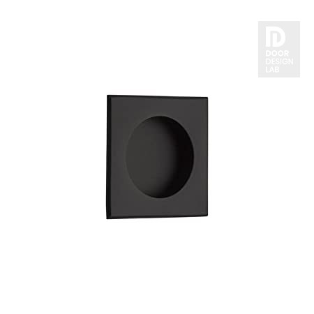 Modern Steel Front Door EMTEK FLUSH PULL SQUARE PASSAGE FLAT BLACK (US19) 2213