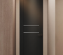 Avon 01 2Hn Black Matte Modern Interior Frameless Door by Belldinni
