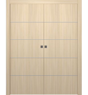 Optima 4H Loire Ash Double pocket doors