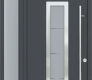 MODERN FRONT STEEL DOOR ARGOS ANTRACIT/WHITE 49 1/4" X 95 11/16" LHI + SIDELITE LEFT/TRANSOM