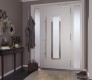 MODERN FRONT STEEL DOOR ARGOS ANTRACIT/WHITE 49 1/4" X 95 11/16" RHI + SIDELITE RIGHT/TRANSOM