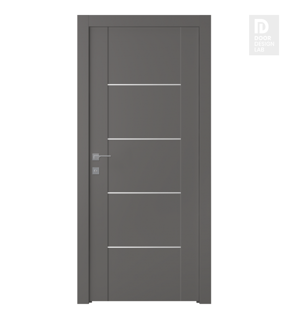 Avon 01 4H Gray Matte Modern Interior Door by Belldinni