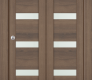 Avon 07-04 Vetro Pecan Nutwood Modern Interior Bifold Doors by Belldinni