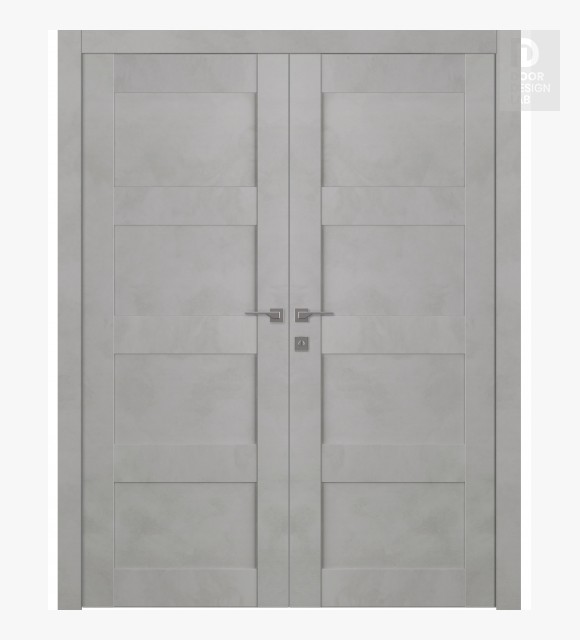 Avon 07 3R Light Urban Modern Interior Double Swing Doors by Belldinni