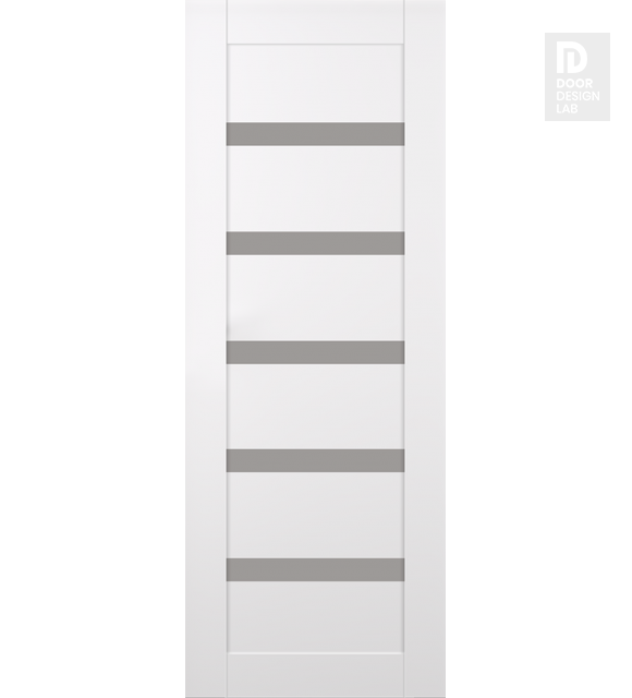 Modern Interior DOOR SLAB LEORA VETRO SNOW WHITE 36" X 84" X 1 3/4" FROSTED GLASS