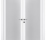 Palladio 207 Vetro Bianco Noble Modern Interior Double Swing Doors by Belldinni
