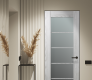 Avon 5 Lite Vetro Ribeira Ash Modern Interior Frameless Door by Belldinni