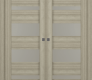 Mirella Vetro Shambor Modern Interior Double Pocket Doors by Belldinni