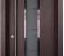 MODERN FRONT STEEL DOOR ARGOS BROWN/WHITE 37 7/16" X 81 11/16" RHI + HARDWARE