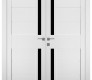 Esta Bl Vetro Bianco Noble Modern Interior Double Swing Doors by Belldinni
