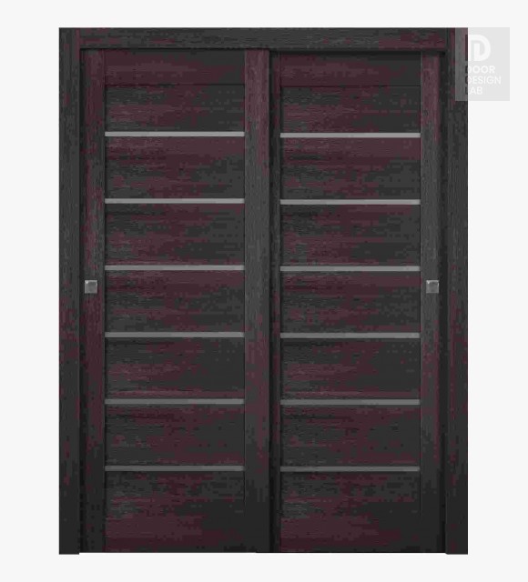 Avon 07-02 Vetro Veralinga Oak Modern Interior Bypass Doors by Belldinni
