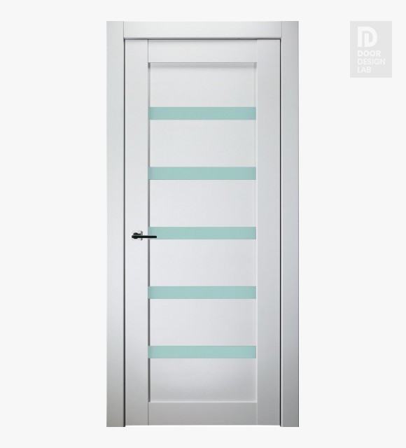 Leora Vetro Bianco Noble Modern Interior Door by Belldinni
