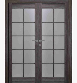 Palladio 10 Lite Vetro Gray Oak Double doors