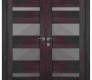 Avon 07-01 Vetro Veralinga Oak Modern Interior Double Swing Doors by Belldinni