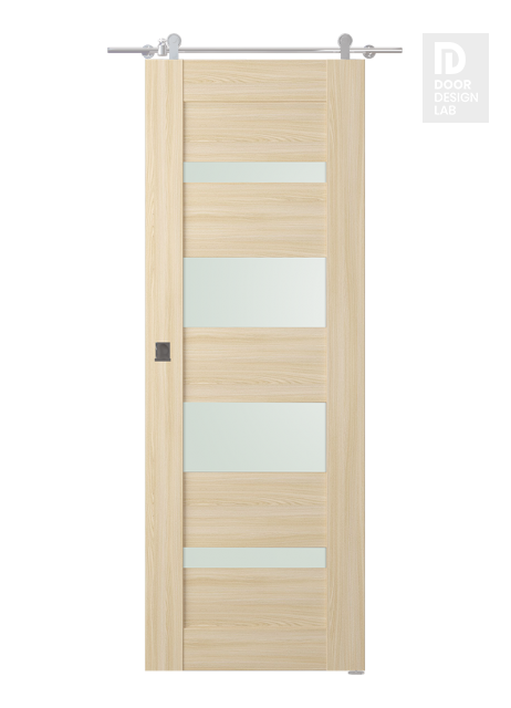 Avon 07-01 Vetro Loire Ash Modern Interior Barn Door by Belldinni