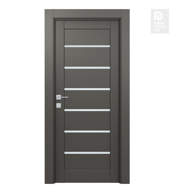 Alba Gray Matte Modern Interior Pocket Door by Belldinni