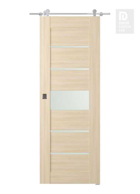 Avon 07-06 Vetro Loire Ash Modern Interior Barn Door by Belldinni
