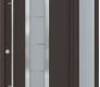 MODERN FRONT STEEL DOOR ARGOS BROWN/WHITE 49 1/4" X 81 11/16" RHI + SIDELITE RIGHT
