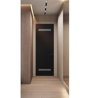 Perla Vetro Black Matte Frameless