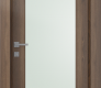Avon 207 Vetro Pecan Nutwood Modern Interior Door by Belldinni