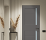 Esta Vetro Gray Matte Barn doors