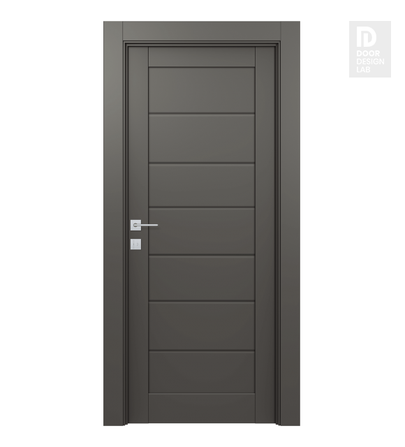 Alda Gray Matte Modern Interior Double Pocket Doors by Belldinni