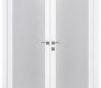 Palladio 202 Vetro Bianco Noble Modern Interior Double Swing Doors by Belldinni