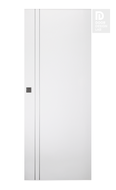 Optima 2V Snow White Modern Interior Hidden Barn Door by Belldinni