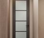 Avon 4 Lite Vetro Veralinga Oak Modern Interior Frameless Door by Belldinni