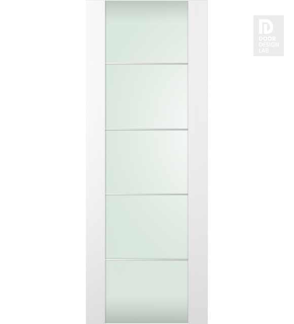 Modern Interior DOOR SLAB SMART PRO H3G 4H VETRO POLAR WHITE 30" X 96" X 1 3/4" TEMPERED FROSTED GLASS
