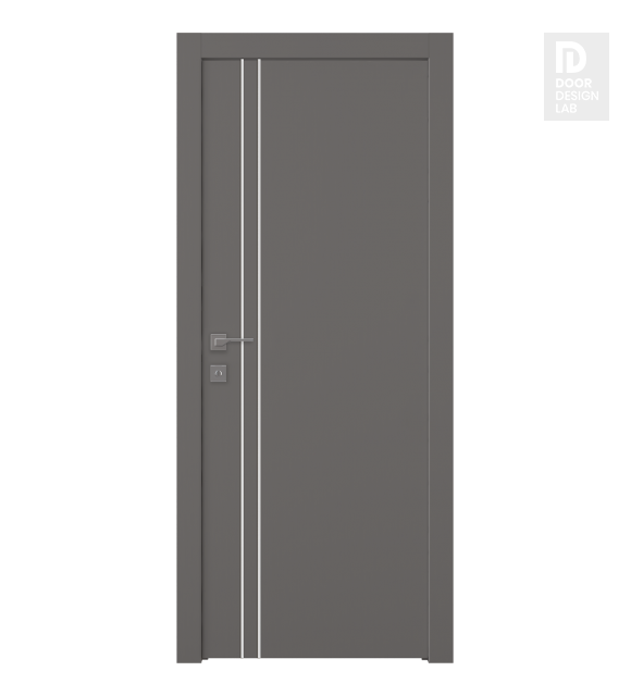 Optima 2V Gray Matte Modern Interior Bifold Doors by Belldinni