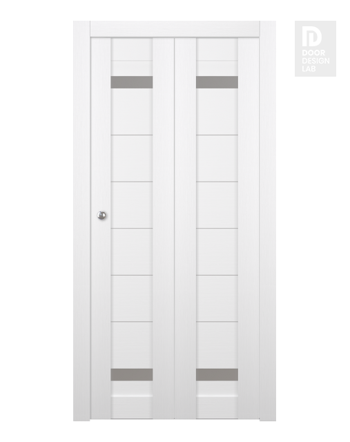 Perla Vetro Bianco Noble Modern Interior Bifold Doors by Belldinni