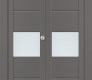Edna Vetro Gray Matte Modern Interior Bifold Doors by Belldinni