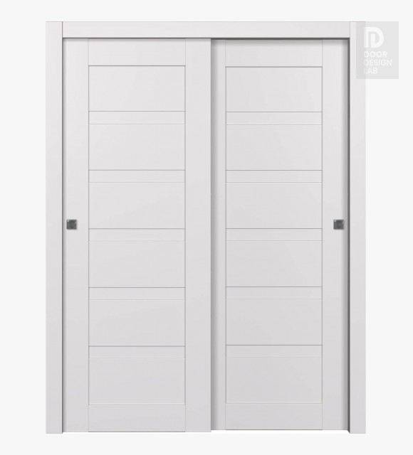 Orleo Snow White Modern Interior Bypass Doors by Belldinni