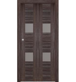 Vita Vetro Gray Oak Bi-folding doors