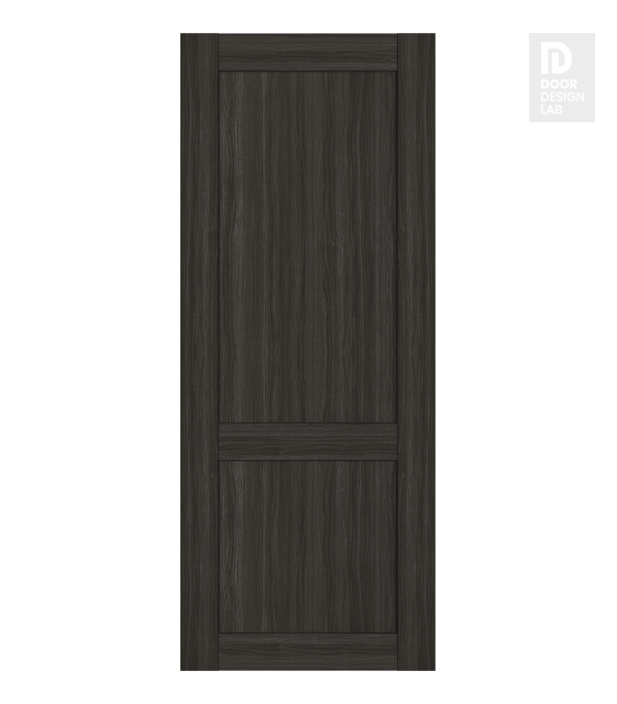 Shaker 2 Panel Gray Oak Modern Interior Hidden Barn Door by Belldinni