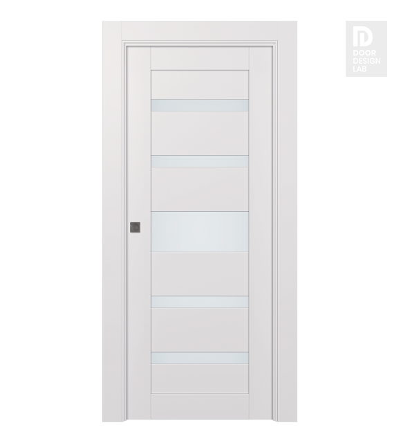 Avon 07-05 Vetro Snow White Modern Interior Pocket Door by Belldinni