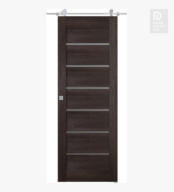 Avon 07-02 Vetro Veralinga Oak Modern Interior Barn Door by Belldinni