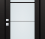 Avon 4 Lite Vetro Black Matte Modern Interior Door by Belldinni