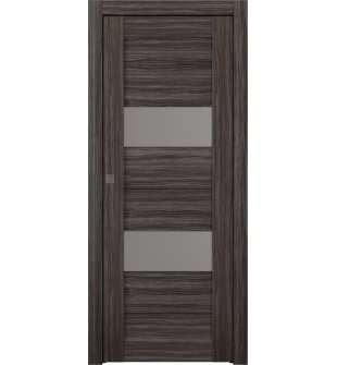 Berta Vetro Gray Oak Pocket doors