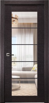 Avanti 5 Lite Clear Vetro Black Apricot Single Doors
