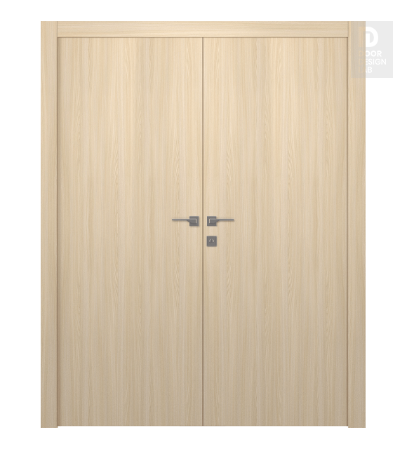 Optima Loire Ash Modern Interior Double Swing Doors by Belldinni